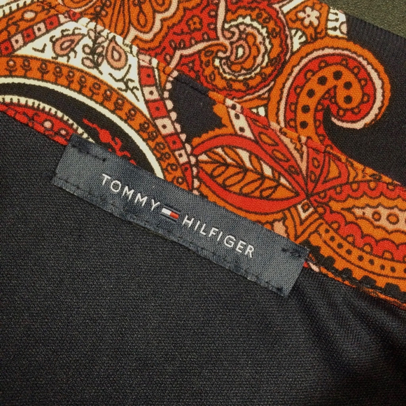 Women's Tommy Hilfiger Dress, Size Large , Red and Navy Paisley - Picture 8 of 11